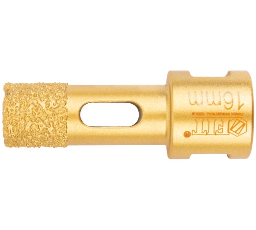 Коронка кольцевая для УШМ, М14, по керамограниту, камню и кафелю алмазная, вакуумное спекание 16х60 мм FIT HQ Коронка кольцевая для УШМ, М14, по керамограниту, камню и кафелю алмазная, вакуумное спекание 16х60 мм FIT HQ