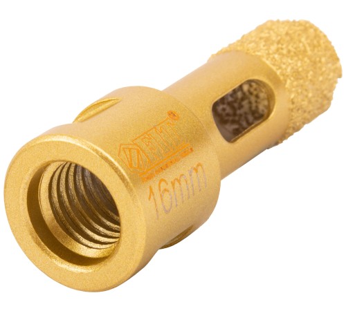 Коронка кольцевая для УШМ, М14, по керамограниту, камню и кафелю алмазная, вакуумное спекание 16х60 мм FIT HQ Коронка кольцевая для УШМ, М14, по керамограниту, камню и кафелю алмазная, вакуумное спекание 16х60 мм FIT HQ