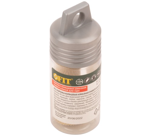 Коронка кольцевая для УШМ, М14, по керамограниту, камню и кафелю алмазная, вакуумное спекание 20х60 мм FIT HQ Коронка кольцевая для УШМ, М14, по керамограниту, камню и кафелю алмазная, вакуумное спекание 20х60 мм FIT HQ