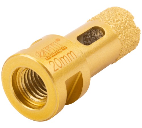 Коронка кольцевая для УШМ, М14, по керамограниту, камню и кафелю алмазная, вакуумное спекание 20х60 мм FIT HQ Коронка кольцевая для УШМ, М14, по керамограниту, камню и кафелю алмазная, вакуумное спекание 20х60 мм FIT HQ