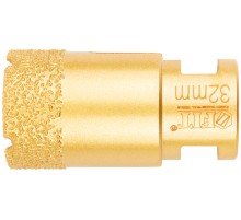 Коронка кольцевая для УШМ, М14, по керамограниту, камню и кафелю алмазная, вакуумное спекание 32х60 мм FIT HQ Коронка кольцевая для УШМ, М14, по керамограниту, камню и кафелю алмазная, вакуумное спекание 32х60 мм FIT HQ