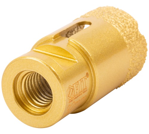 Коронка кольцевая для УШМ, М14, по керамограниту, камню и кафелю алмазная, вакуумное спекание 32х60 мм FIT HQ Коронка кольцевая для УШМ, М14, по керамограниту, камню и кафелю алмазная, вакуумное спекание 32х60 мм FIT HQ