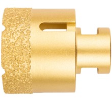 Коронка кольцевая для УШМ, М14, по керамограниту, камню и кафелю алмазная, вакуумное спекание 50х60 мм FIT HQ