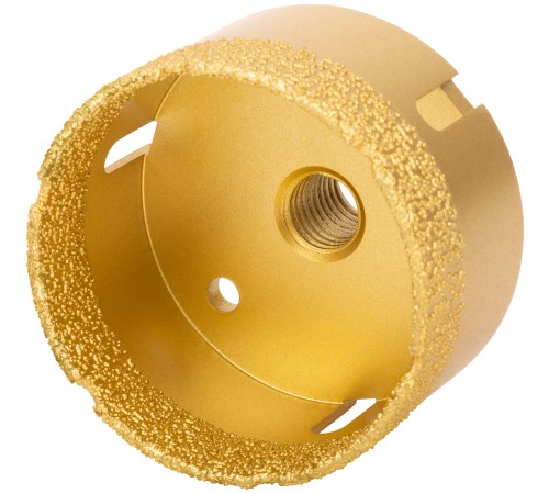 Коронка кольцевая для УШМ, М14, по керамограниту, камню и кафелю алмазная, вакуумное спекание 68х60 мм FIT HQ Коронка кольцевая для УШМ, М14, по керамограниту, камню и кафелю алмазная, вакуумное спекание 68х60 мм FIT HQ
