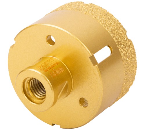 Коронка кольцевая для УШМ, М14, по керамограниту, камню и кафелю алмазная, вакуумное спекание 68х60 мм FIT HQ Коронка кольцевая для УШМ, М14, по керамограниту, камню и кафелю алмазная, вакуумное спекание 68х60 мм FIT HQ