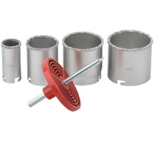 Коронки кольцевые по кафелю карбидные, набор 4 шт., 33-53-67-73 мм FIT IT
