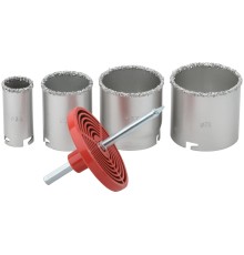 Коронки кольцевые по кафелю карбидные, набор 4 шт., 33-53-67-73 мм FIT IT