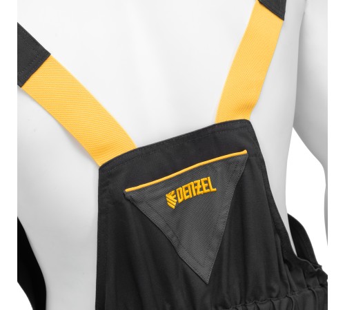 Полукомбинезон профессиональный рабочий, 65% полиэстер 35% хлопок, XXL Denzel