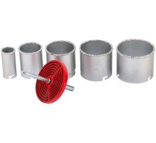Коронки кольцевые по кафелю карбидные, набор 5 шт., 33-53-67-73-83 мм FIT IT