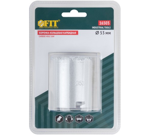 Коронка кольцевая по кафелю карбидная 53 мм FIT IT