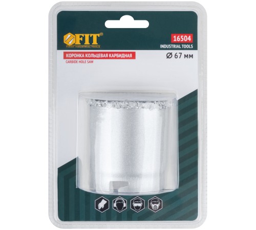 Коронка кольцевая по кафелю карбидная 67 мм FIT IT