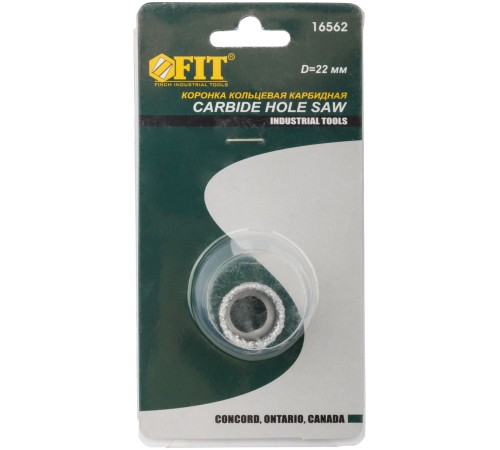 Коронка кольцевая по кафелю карбидная, глубина пропила 25 мм, 22 мм FIT IT