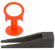 СВП ( Система Выравнивания Плитки), Зажимы "Кольцо" 40 шт. + Клинья 40 шт., набор, ширина шва 1,35 мм КУРС РОС