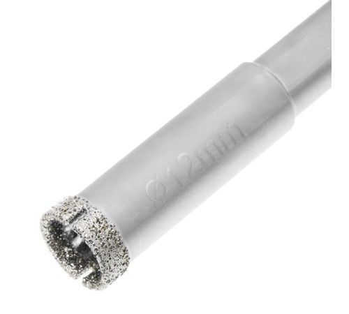 Сверло алмазное по керамограниту, 12 х 67 мм, трехгранный хвостовик, 2 шт Matrix