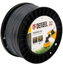 Леска для триммера двухкомпонентная круглая, 2,7мм х 151м, на DIN катушке EXTRA CORD Denzel