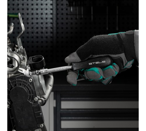 Набор инструментов, 1/2, 1/4, CrV, пластиковый кейс, 76 предметов Stels