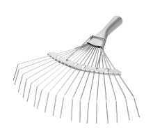 Грабли веерные стальные, 350 мм, 18 круглых зубьев, оцинкованные, без черенка, Сибртех