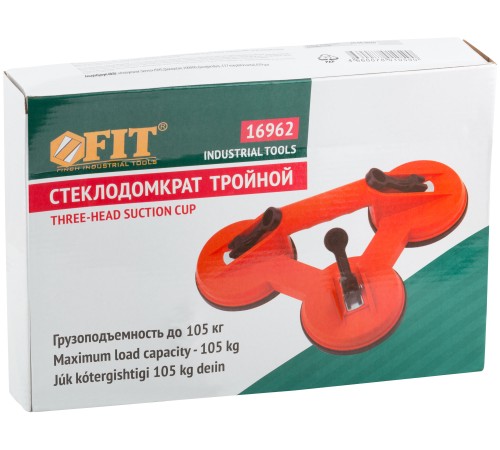 Стеклодомкрат пластиковый тройной, грузоподъемность 105 кг FIT IT Стеклодомкрат пластиковый тройной, грузоподъемность 105 кг FIT IT
