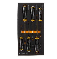 RUNTEC RT-SD3E6 Набор усиленных отверток RUNTEC CrV со сквозным стержнем в ложементе EVA, 6 предметов RUNTEC RT-SD3E6 Набор усиленных отверток RUNTEC CrV со сквозным стержнем в ложементе EVA, 6 предметов