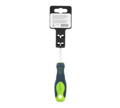 Отвертка, SL5 х 75 мм, CrV, двухкомпонентная рукоятка Сибртех