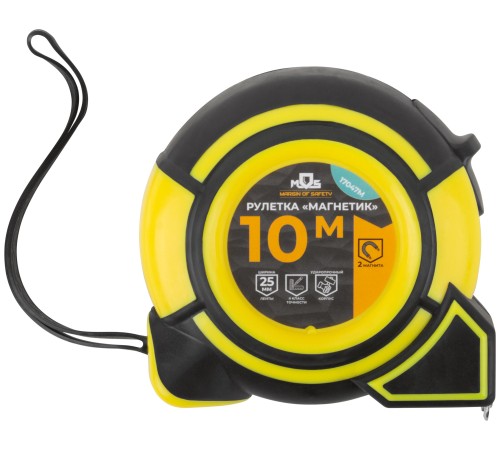 Рулетка "Магнетик" 10 м x 25 мм MOS