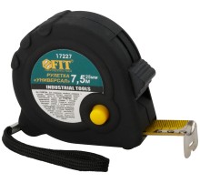 Рулетка прорезиненный корпус "Универсал", тройной стопор 7,5 м x 25 мм FIT IT