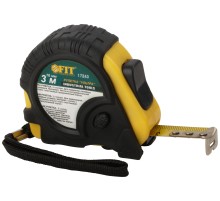 Рулетка прорезинен. корпус, тройной стопор "Ультра" 3 м x 16 мм FIT IT