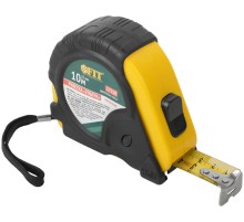 Рулетка прорезинен. корпус, тройной стопор "Ультра" 10 м x 25 мм FIT IT