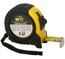 Рулетка Профи, прорезиненный корпус "Стайл" 5 м x 19 мм FIT IT