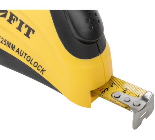 Рулетка с автостопом "Инфинити" 7,5 м x 25 мм FIT IT