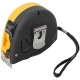 Рулетка Профи, калибр.лента, нейл.покр., магн.крючок, эласт.корпус черн-желт., двойн.стопор 7,5 м х 25 мм FIT HQ