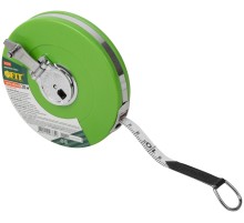Рулетка, фибергласовая лента, зеленый пластиковый корпус 20 м FIT IT