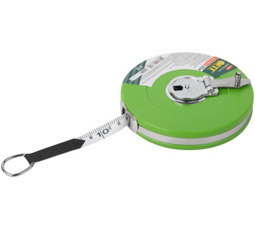 Рулетка, фибергласовая лента, зеленый пластиковый корпус 20 м FIT IT