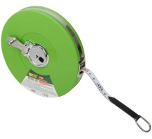 Рулетка, фибергласовая лента, зеленый пластиковый корпус 30 м FIT IT