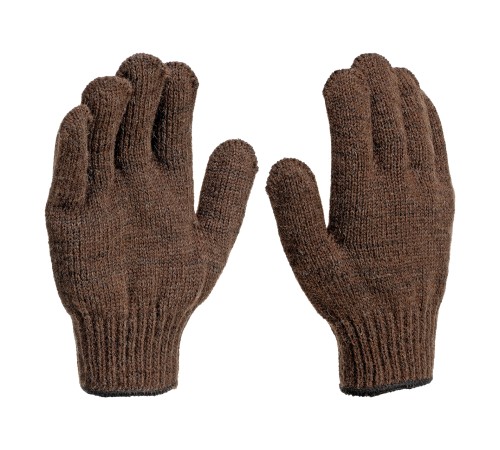 Перчатки трикотажные, верблюжья и овечья шерсть Сибртех