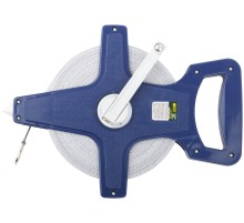 Рулетка землемерная, синий открытый корпус, фибергласовая лента 50 м FIT IT