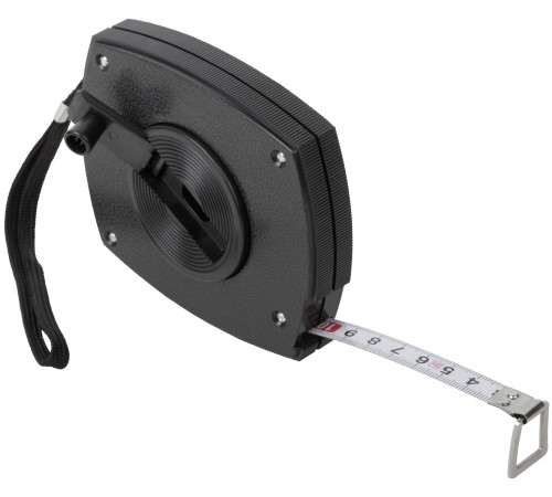 Рулетка, черный закрытый пластиковый корпус, стальная лента 20 м FIT IT