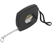 Рулетка, черный закрытый пластиковый корпус, стальная лента 30 м FIT IT