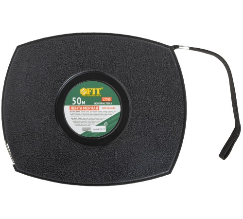 Рулетка, черный закрытый пластиковый корпус, стальная лента 50 м FIT IT
