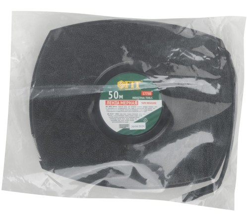 Рулетка, черный закрытый пластиковый корпус, стальная лента 50 м FIT IT
