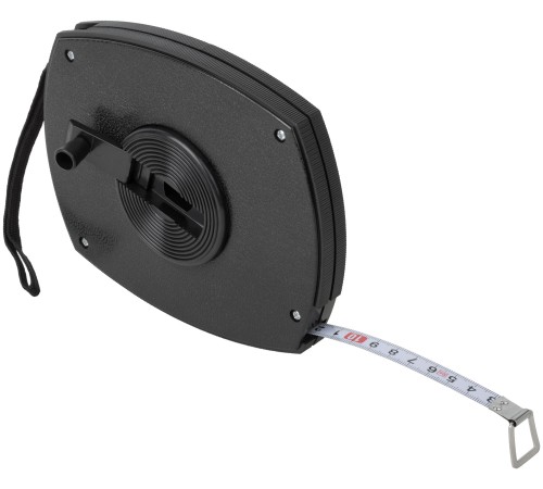 Рулетка, черный закрытый пластиковый корпус, стальная лента 50 м FIT IT