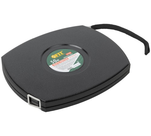 Рулетка, черный закрытый пластиковый корпус, стальная лента 50 м FIT IT