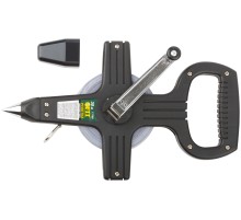 Рулетка геодезическая, стальная лента, черный открытый пластиковый корпус 30 м FIT IT