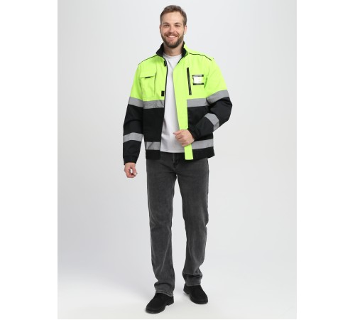 Куртка-трансформер сигнальная Profline Specialist (тк.Смесовая,240), желтый/черный
