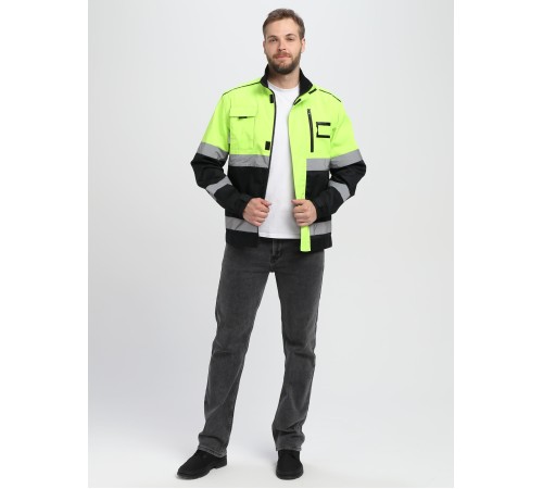 Куртка-трансформер сигнальная Profline Specialist (тк.Смесовая,240), желтый/черный