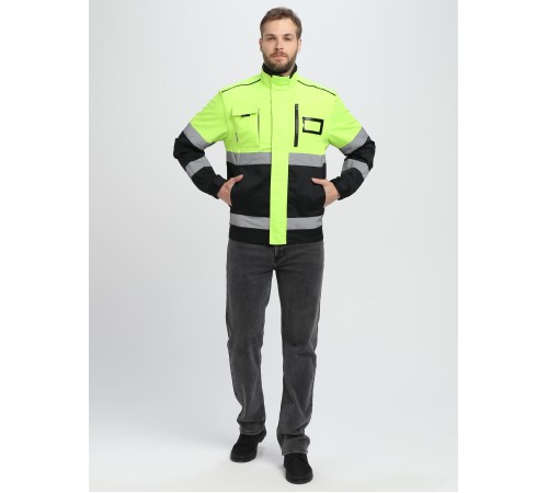 Куртка-трансформер сигнальная Profline Specialist (тк.Смесовая,240), желтый/черный