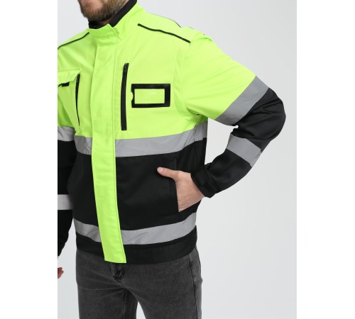 Куртка-трансформер сигнальная Profline Specialist (тк.Смесовая,240), желтый/черный