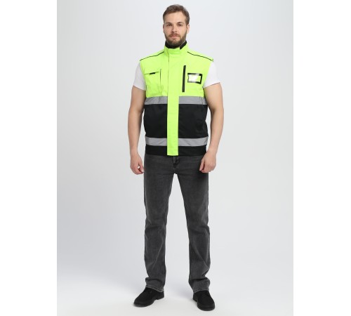 Куртка-трансформер сигнальная Profline Specialist (тк.Смесовая,240), желтый/черный