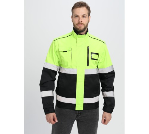 Куртка-трансформер сигнальная Profline Specialist (тк.Смесовая,240), желтый/черный