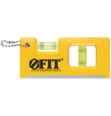 Уровень-брелок пластиковый, 2 глазка, магниты  100 мм FIT DIY